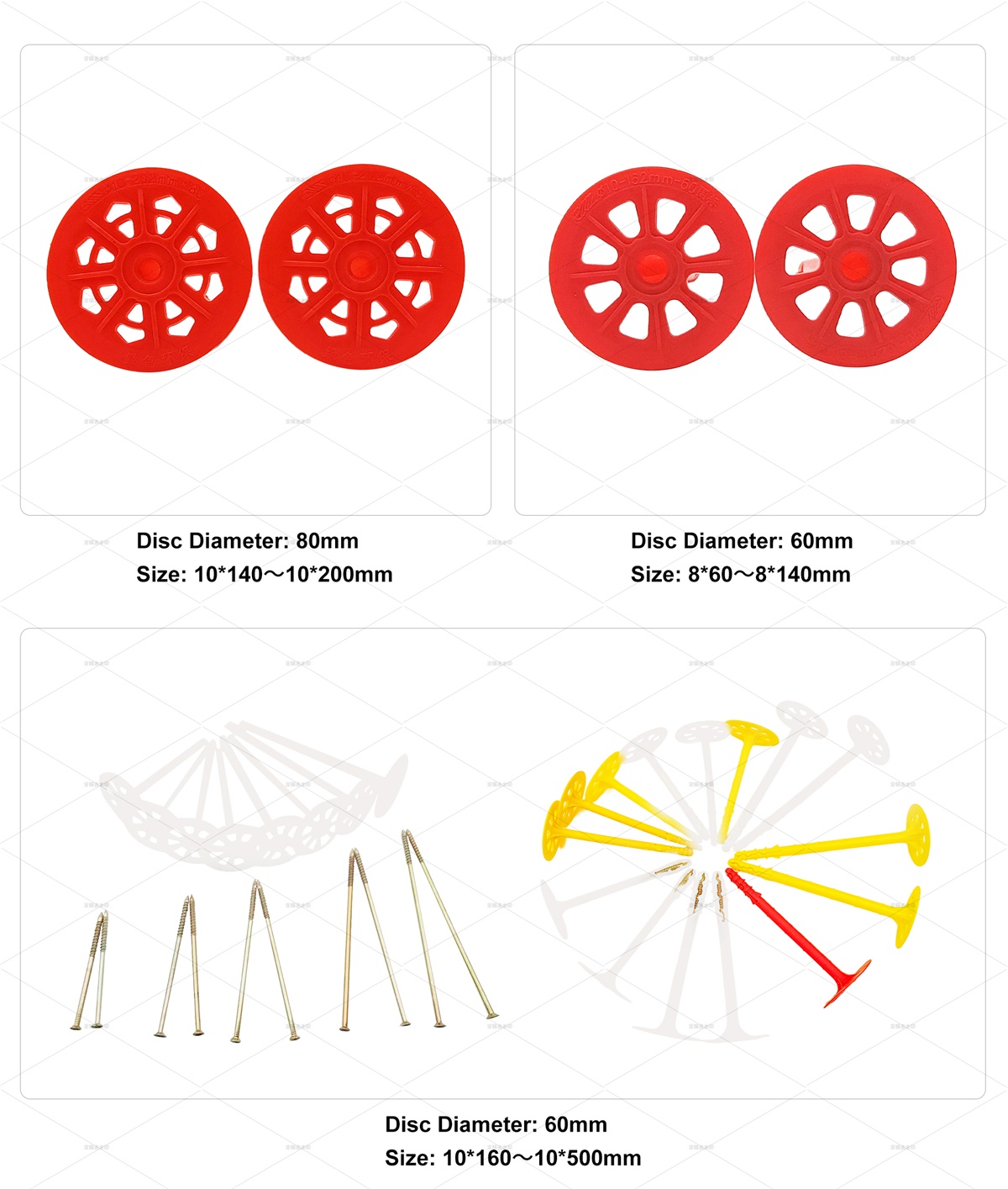 Ousen Heat Preservation Plastic Wall Rigid Insulation Screws Fasteners For Rigid Insulation