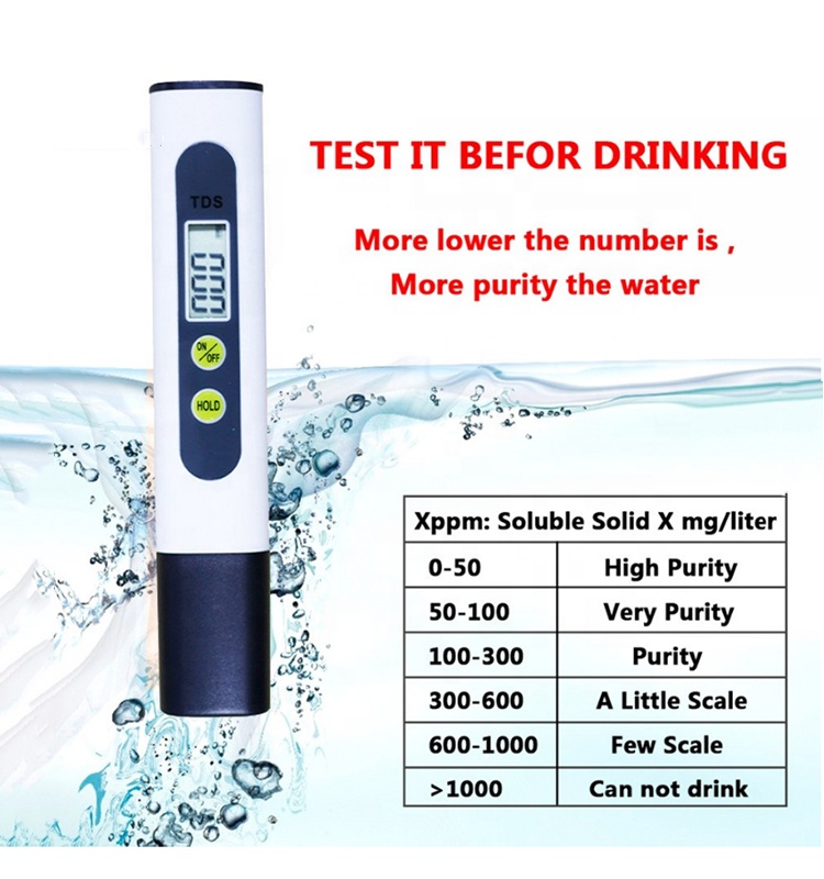 Customized Pen Type TDS Probe for Aquarium Pool Hydroponic Portable LCD Display TDS Meter