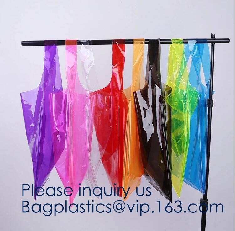 Manufacturer Custom Logo Transparent Clear PVC Plastic Portable Packaging Promotional Gifts Shopping Tote Bag, bagease