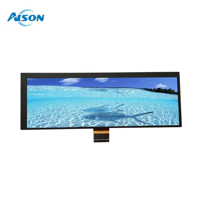 8 Inch 1600x480 Ultra Wide LCD Display Stretched Bar LCD Player 40 pin