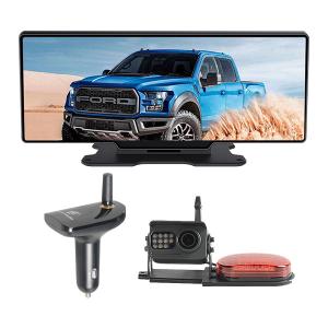 Quality FHSS Wireless Rear View Dash Cam 12 Inch Mirror Big Touch Screen wholesale
