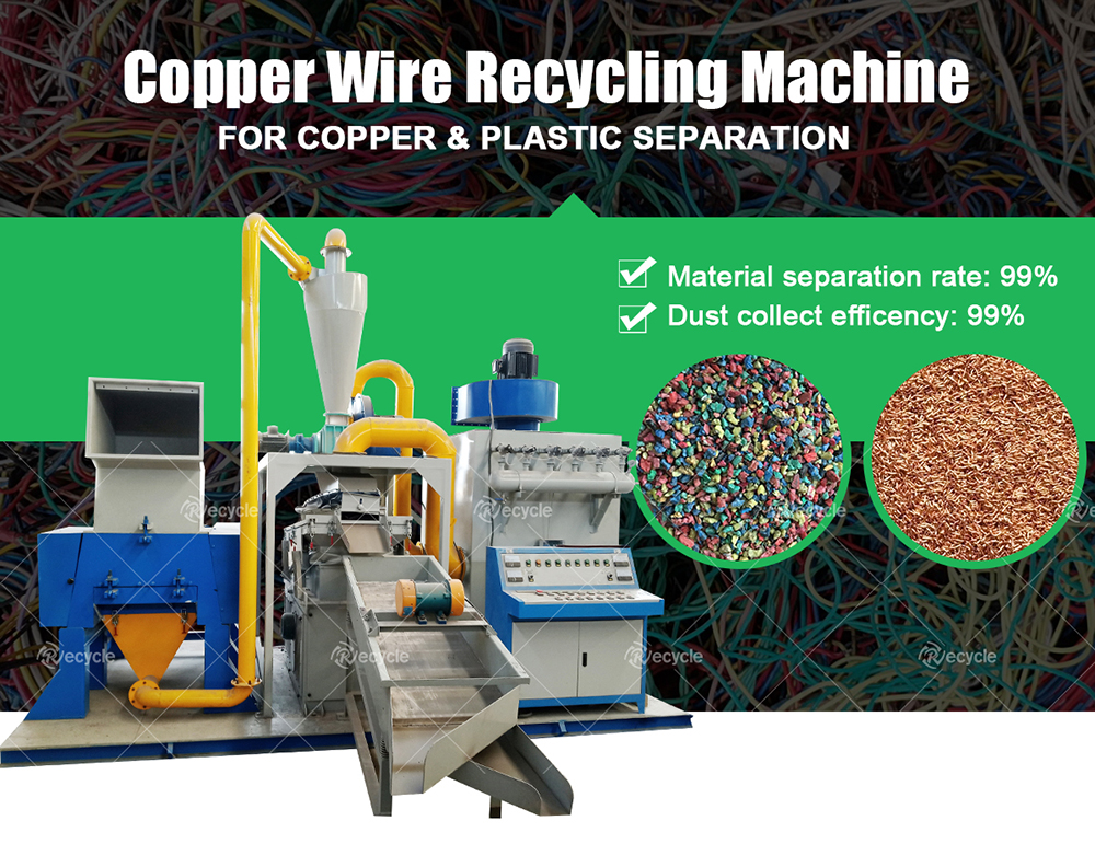 300KG/H Copper Wire Recycling Machine for Copper Sulfate Production Line in North America