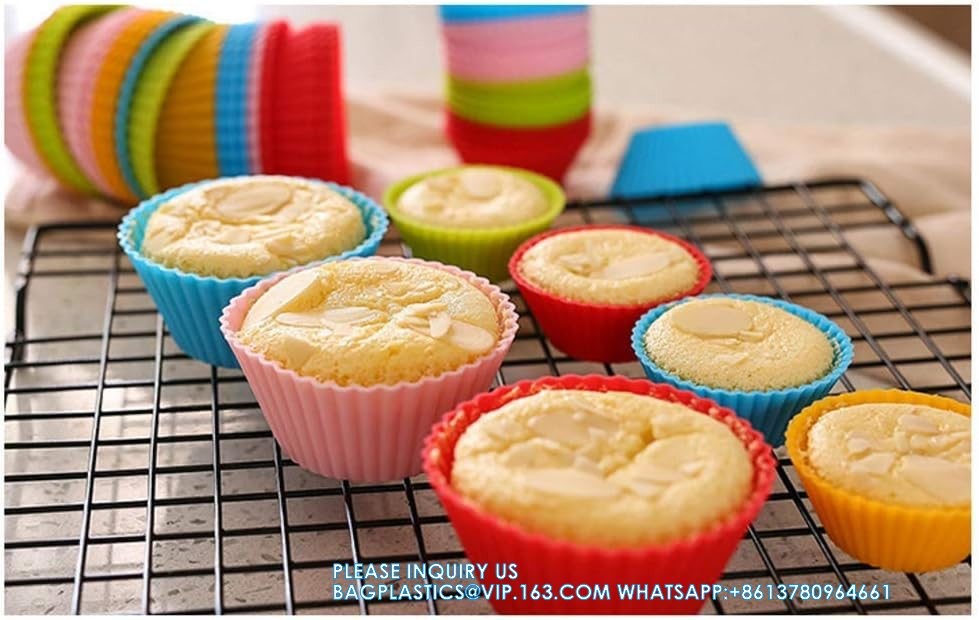 Stainless Steel Cupcake Baking Cups Mini Muffin Pan Cups, & Non-Stick Muffin Liners For Party Halloween