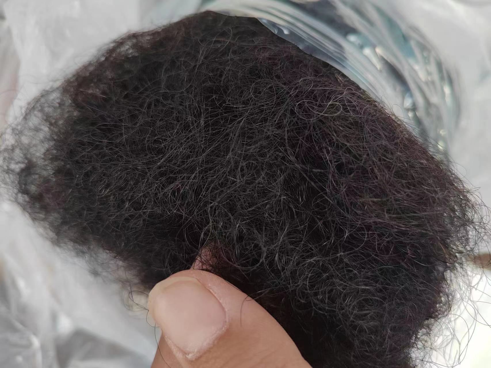 100% Cuticle Aligned Kinky Curly Human Hair For Braiding Chemical Processing Dyed