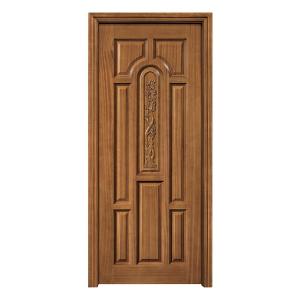 Quality Interior Flush HDF Wood Doors Finished 5 Panel Wooden Door ISO9001 wholesale