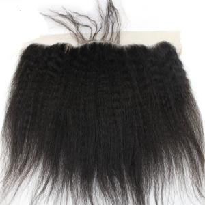Quality Yaki Kinky Straight 13x4 Lace Closure 100% Remy Hair Extensions For Black Women wholesale