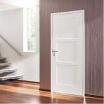 PVC MDF Interior Wood Composite Door Natural Wood Veneer Right / Left Opening