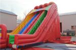Triple Lane Kids / Adult Inflatable Slide Colorful With Efficient Air Blower