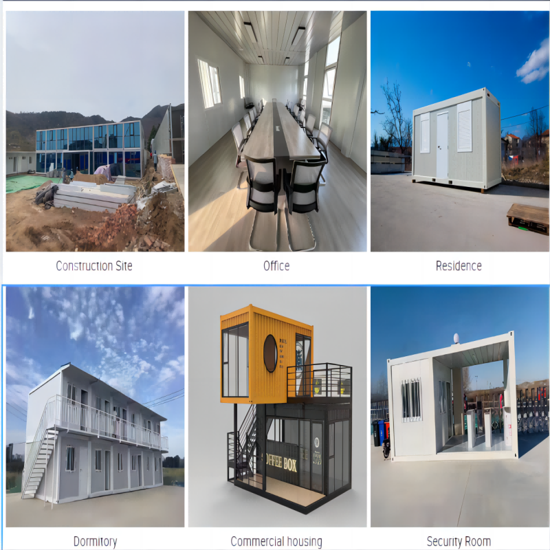 Modern White or Customized Color Prefabricated Casas for Office Apartment Living Homes