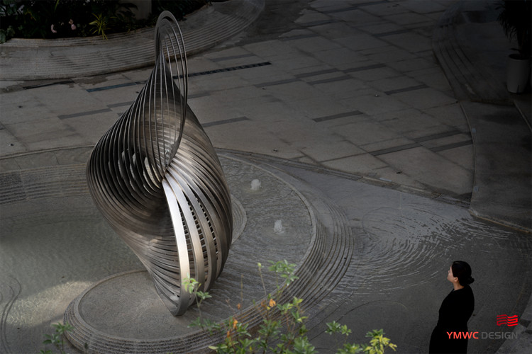 Metal Hotel Sculpture Large Modern Outdoor Stainless Steel Spiral for Garden Decoration