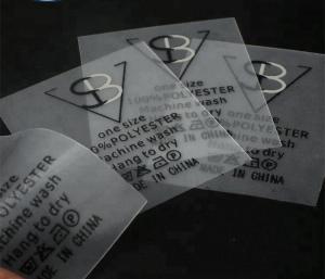 Quality Screen Printed Clear TPU Washing Instruction Labels For Garments wholesale
