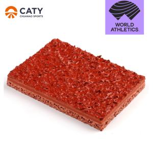 Quality Iaaf Approved 400m Standard 8 lanes Spray Coated Sandwich Athletic Rubber Running Track for Sports Fields wholesale