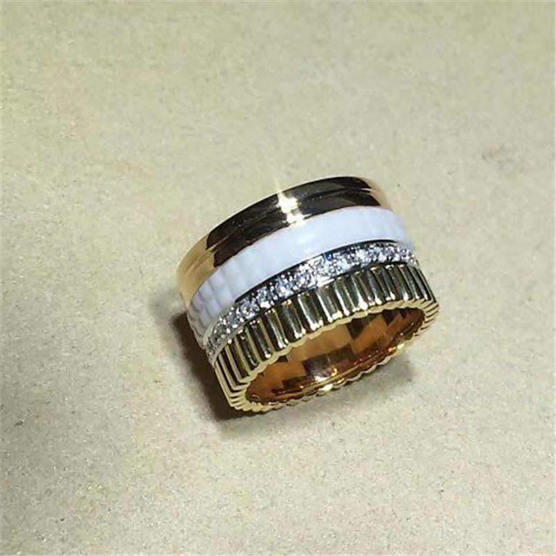Jewelry factory in Shenzhen, China Br wide ring 18k white gold yellow gold rose gold diamond ring
