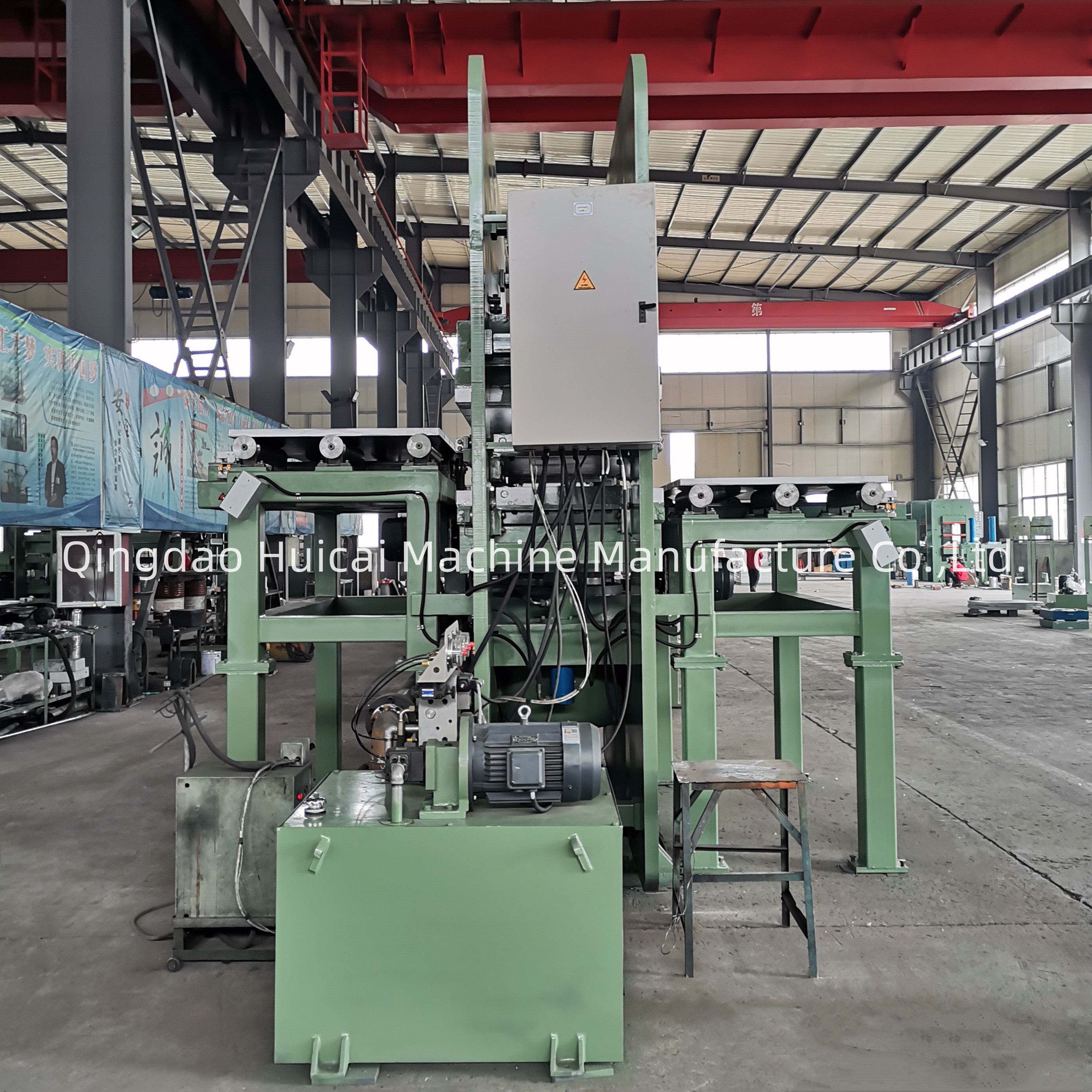 Rubber Carpet Vulcanizing Press Machine in Green/Blue with Plate Clearance of 400mm