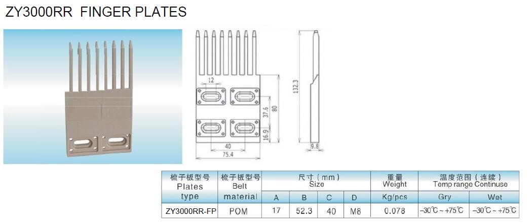 ZY3000RR 5935 5936 RAISED RIB PLASTIC MODULAR BELTS PlASTIC TRANSMISSION BELTS FOR BEVERAGE INDUSTRY