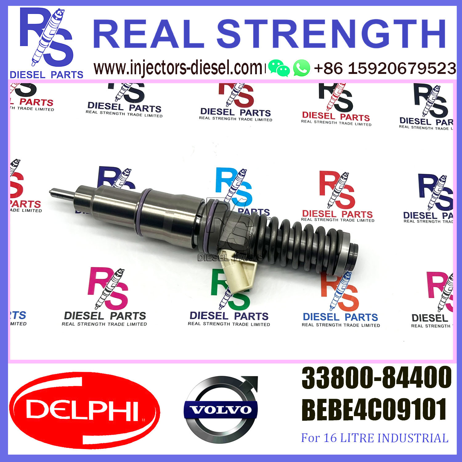 V-O-L-V 2pin injector33800-84400 Diesel pump Injector DELPHI BEBE4C09101 for HYUNDAI E1
