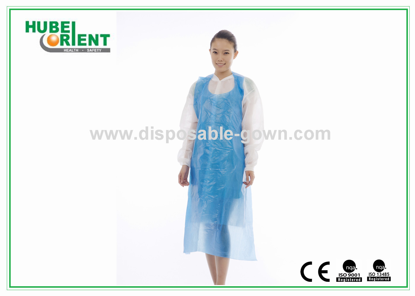 Embossed Process Economical Friendly Disposable PE Apron Without Sleeves