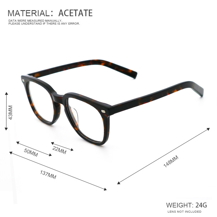 Latest Classic Vintage Individuality Acetate Glasses Frames MR 98A11