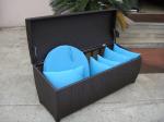 Waterproof Grey Resin Wicker Storage Box For Hotel , 1200*600*650mm