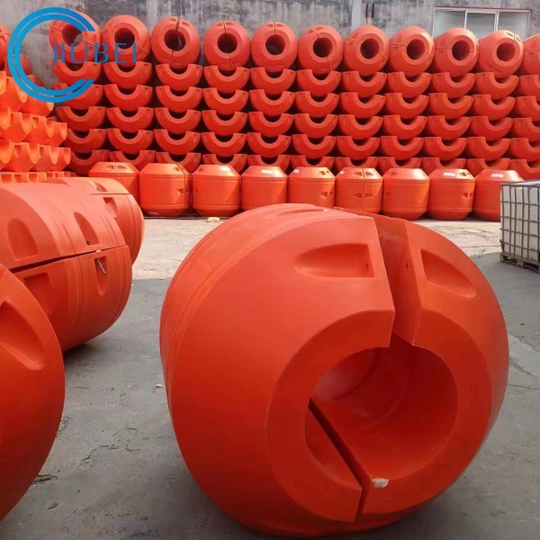 Mud / Sand / Slurry Plastic Dredging Pipe Floats With Foam Filled