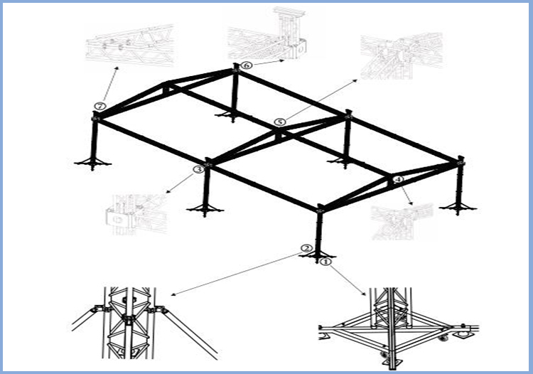 400mm Multi Aluminum Truss Corner/Connection Box Truss with Strength Aluminum 6082-T6