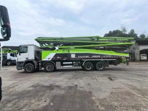 Quality Used/second-hand 2018year Zoomlion Benz Chassis 56m Concrete Pump Truck Ready Mix Cement Boom Pump Construction Work For sale wholesale