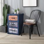 Iron Shipping Container Bedside Table Vintage Storage Trunk Coffee Table