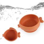 Anti Slip And Drop Resistant Silicone Baby Bowl With Super Strong Suction At The