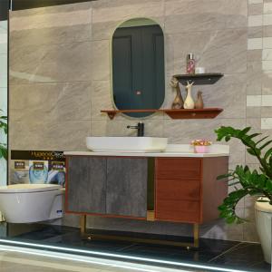 Quality Waterproof Hotel Bathroom Vanity Cabinets ODM Simple Wash Basin Mirror wholesale