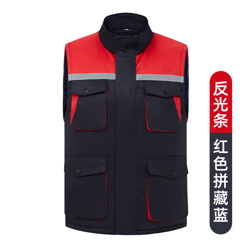 Stay Warm with Unisex Polyester Vests Waistcoats Customizable Anti-Static Workwear