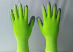 Grey Nitrile Coated Work Gloves Extended Service Life Comfortable In Dry