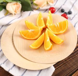 Quality Compostable Nontoxic Bamboo Party Plates , Round Bamboo Dessert Plates wholesale
