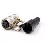DIN M16 6 Pin Waterproof AISG Connector Aviation Male Plug Female Socket Metal