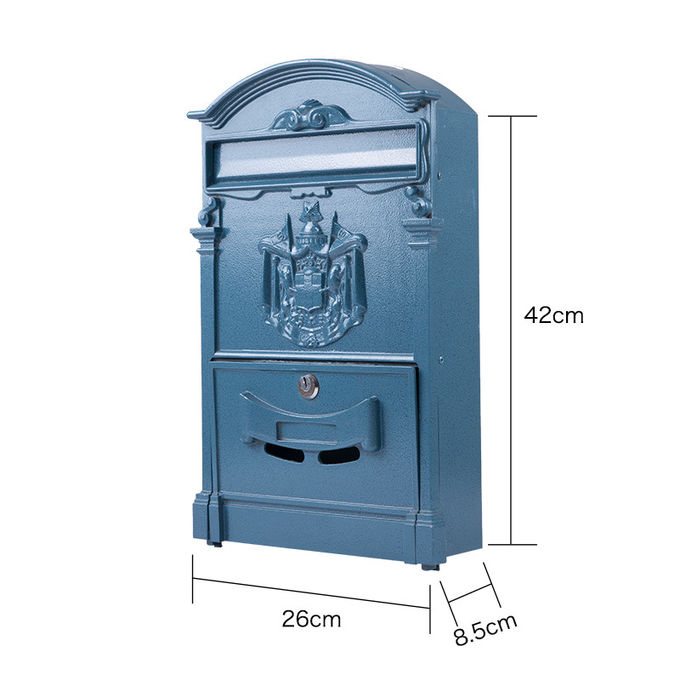 Waterproof Letterbox Decorative Outdoor Security Wall Mounted Aluminum Mailbox