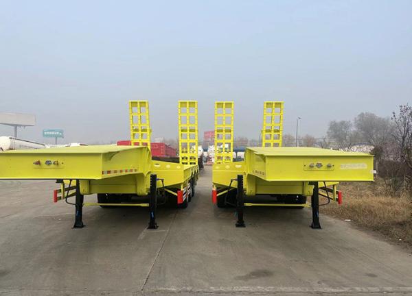 120t Load Capacity Fuwa/BPW Axle Sale Low Loader/Low Bed Truck for Excavator