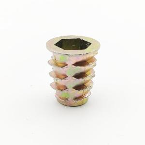 Quality Hexagon Socket Carbon Steel Wood Thread Insert Help Tapping Good Tensile Resistance wholesale