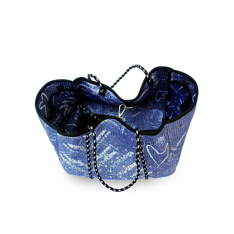 Cotton Polyester Blend Raffia Tote Bag Custom Print High Quality