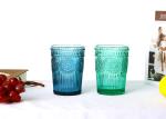 11oz Tumbler Drinking Glass , Sunflower Embossed Hotel Collection Highball