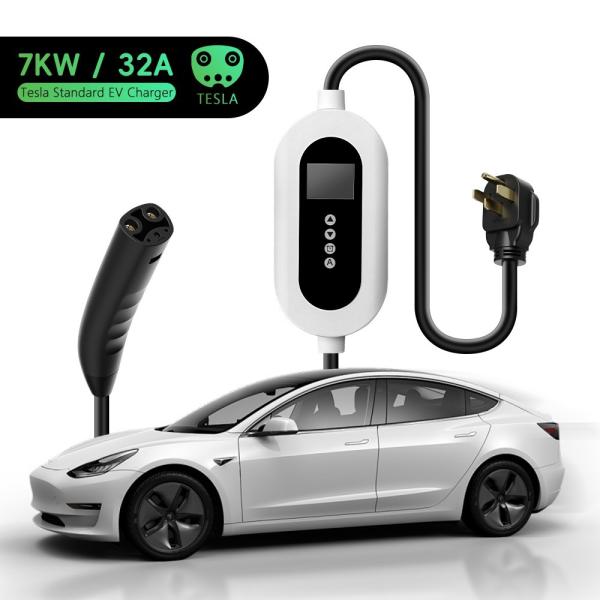 E-Mingze Factory's High Performance 7KW Tesla Car Charger 32A Portable