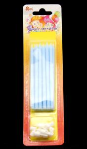 Quality Flamess Rainbow 8pcs Long Birthday Candles In Holders For Cake wholesale