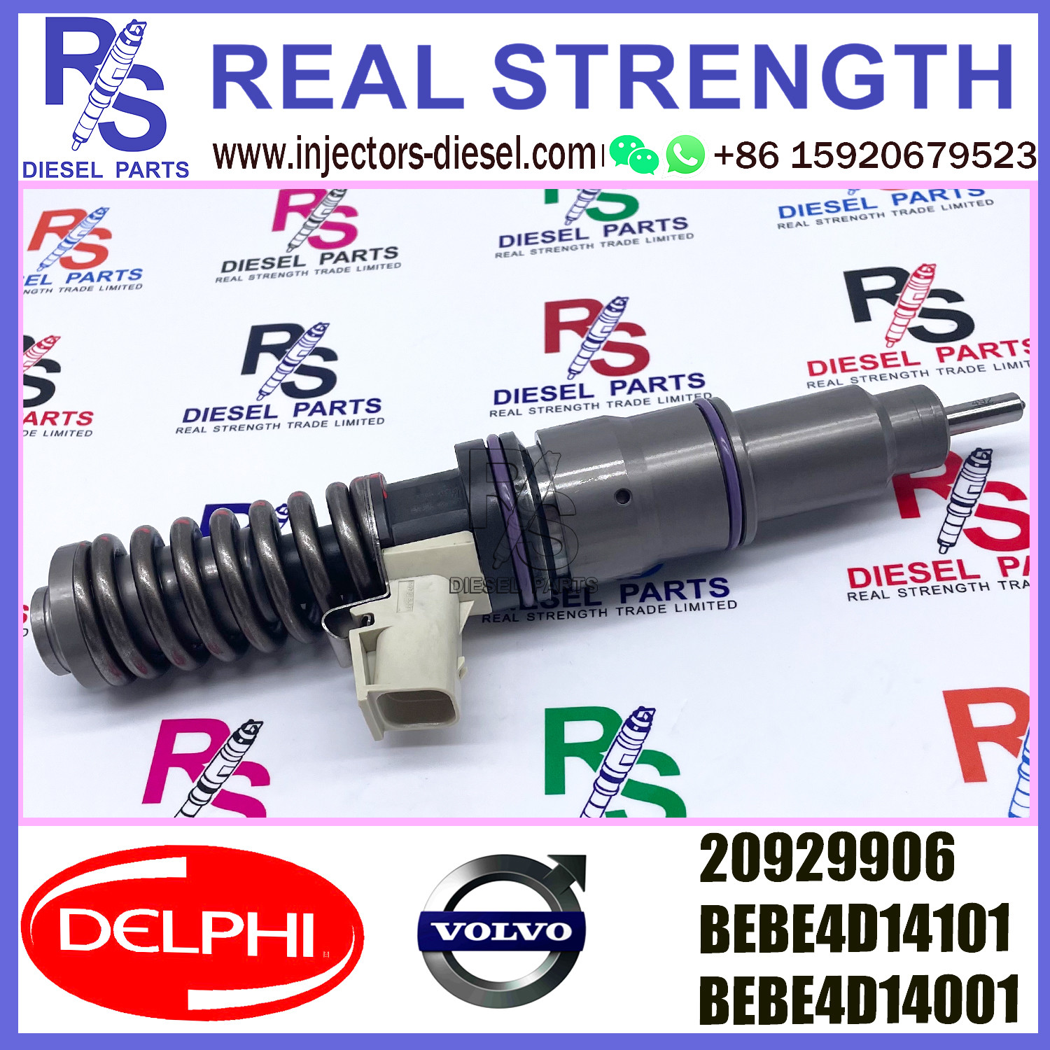 DELPHI 4pin 20969906 Diesel pump Injector V-O-L-V 20929906 20780666 9020922906 E3.18 for V-O-L-V D16 3512 TIER 3