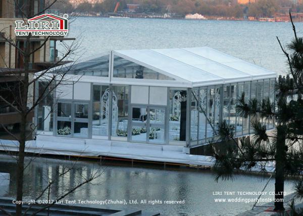 10x15m Luxury Wedding Tents With Transparent Roof Cover And Glass Wall For 100