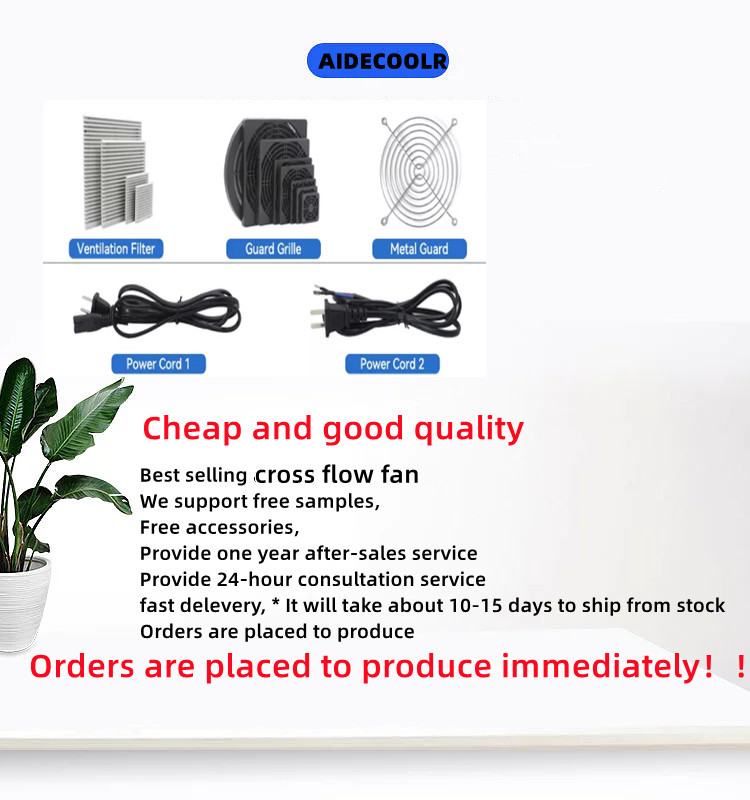 OBM Tangential DC Cross Flow Fan Practical Aluminium Alloy 12V 24V