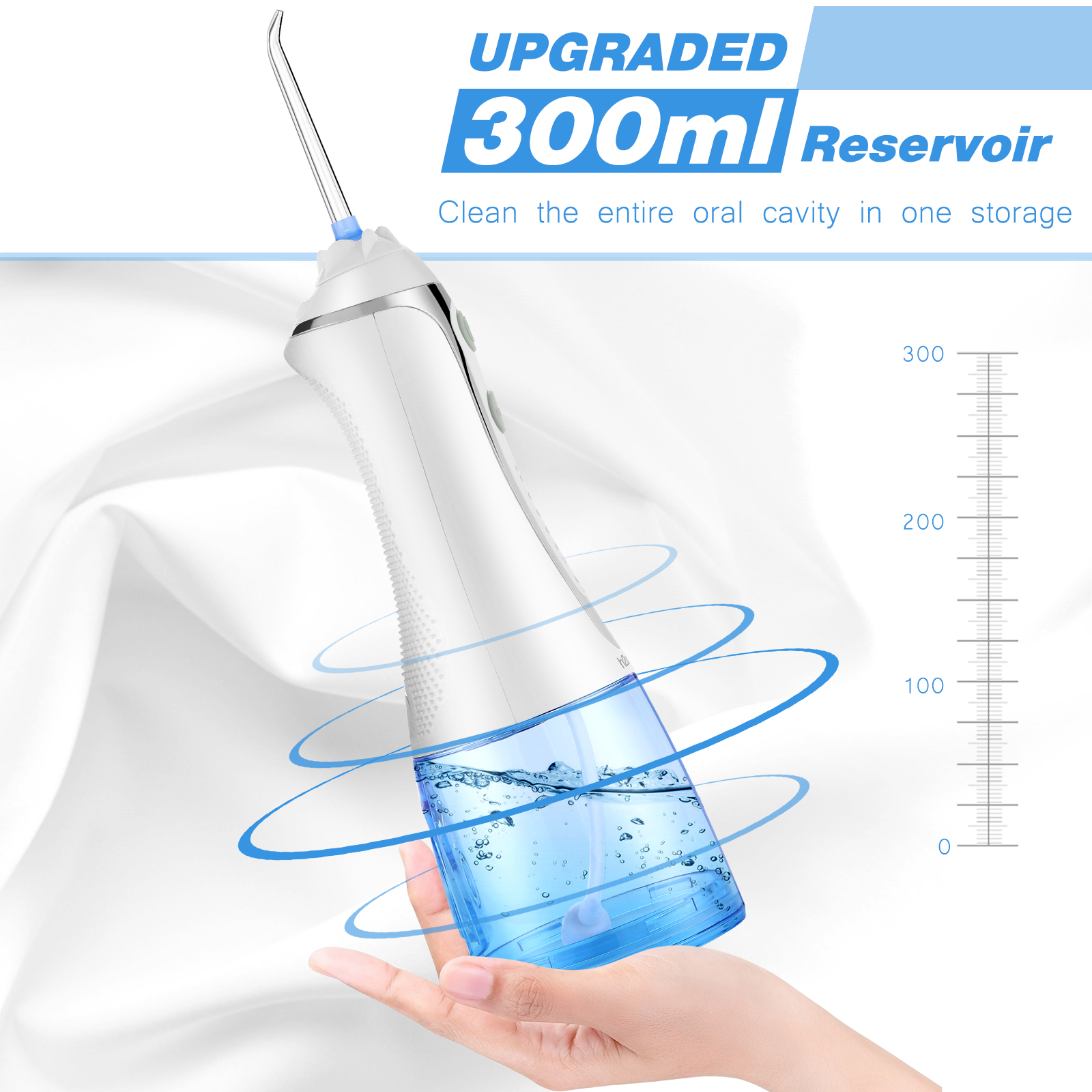 ABS Water Flosser Professional Cordless Dental Oral Irrigator 360 rotated
