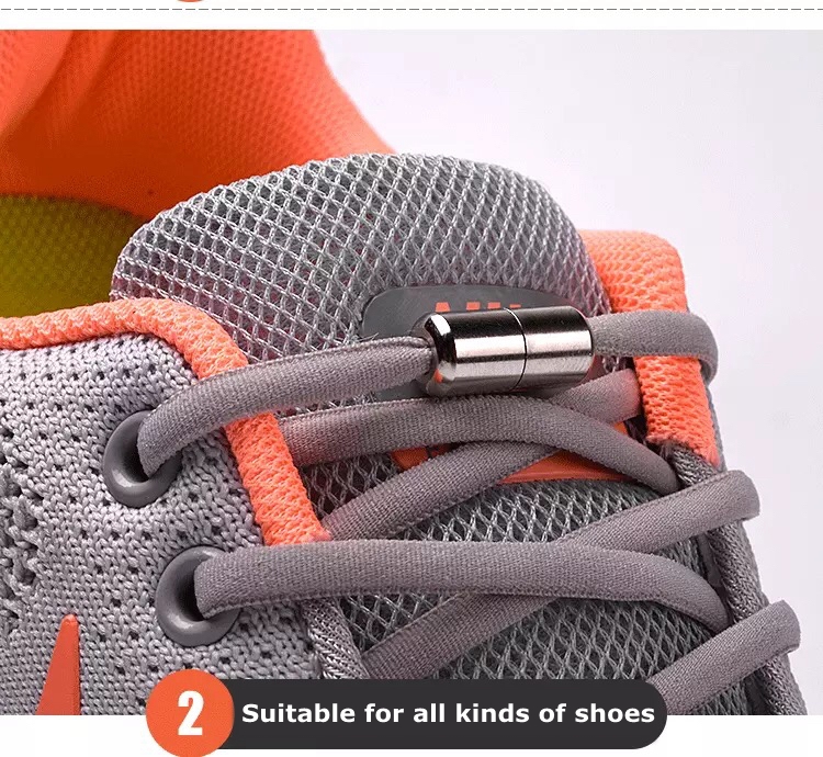 Creative Shoelace Round Double Porous No-Tie Lace Elastic Silicone Shoelace Child Adult Convenient Free Shoe Laces