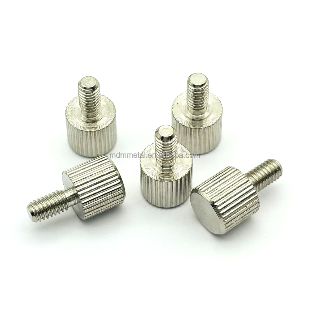 Not Micro Machining Knurled Thumb Screws in M3 M4 M5 M6 M8 Sizes with Tolerance 0.01-0.05mm