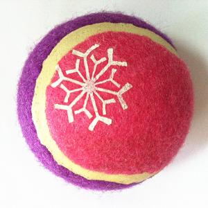 Quality Snow printing tennis ball toy wholesale