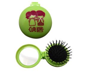 Quality Plastic compact mirror with comb wholesale