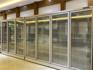 Quality Drink Display Showcase Beverage Fridge Triple Glass Door Commercial Refrigerator wholesale