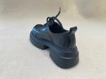 All Black Lace Up Mule Shoes Loafers